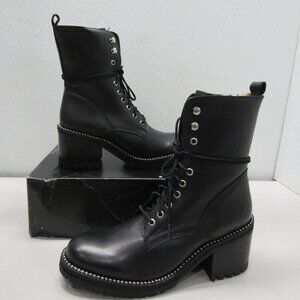 AQUA Ray Lace Up Combat Boots Black Women’s 11